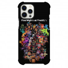 Five Nights At Freddys Phone Case For iPhone and Samsung Galaxy Devices - Characters Collage Black Background