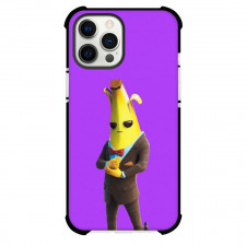 Fortnite Peely Phone Case For iPhone Samsung Galaxy Pixel OnePlus Vivo Xiaomi Asus Sony Motorola Nokia - Peely Agent Peely Purple Background
