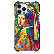 Famous Artwork CrossOvers Girl with a Pearl Earring Case For iPhone Samsung Galaxy Pixel OnePlus Vivo Xiaomi Asus Sony Motorola Nokia - Girl with a Pearl Earring Colorful Floral Art