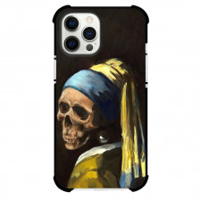 Famous Artwork CrossOvers Girl with a Pearl Earring Case For iPhone Samsung Galaxy Pixel OnePlus Vivo Xiaomi Asus Sony Motorola Nokia - Girl with a Pearl Earring Skeleton Face Paint