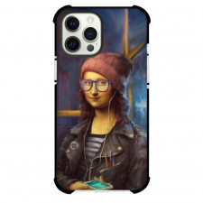 Famous Artwork CrossOvers Mona Lisa Case For iPhone Samsung Galaxy Pixel OnePlus Vivo Xiaomi Asus Sony Motorola Nokia - Mona Lisa Wearing Beanie and Eyeglass