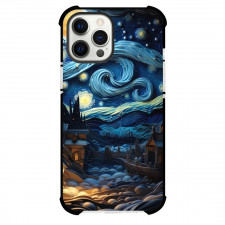 Famous Artwork CrossOvers The Starry Night Case For iPhone Samsung Galaxy Pixel OnePlus Vivo Xiaomi Asus Sony Motorola Nokia - Starry Night Inside the City 3D Animated Art