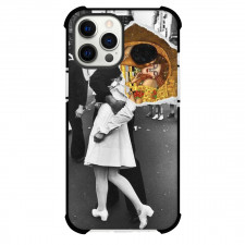 Famous Artwork CrossOvers The Kiss Case For iPhone Samsung Galaxy Pixel OnePlus Vivo Xiaomi Asus Sony Motorola Nokia - The Kiss Grayscale Background