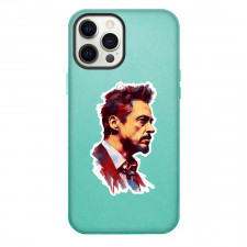 Robert Downey JR Phone Case For iPhone Samsung Galaxy Pixel OnePlus Vivo Xiaomi Asus Sony Motorola Nokia - Robert Downey JR As Tony Stark Side Portrait Paint Sticker