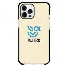Twitter Phone Case For iPhone Samsung Galaxy Pixel OnePlus Vivo Xiaomi Asus Sony Motorola Nokia - Twitter Logo Redesigned By Kostya Petrenko On Beige Background