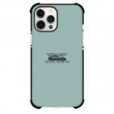 Aston Martin Phone Case For iPhone and Samsung Galaxy Devices - Aston Martin Logo On Green Background