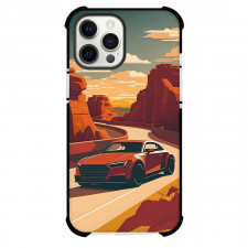 Audi Phone Case For iPhone and Samsung Galaxy Devices - Audi TT In The Canyon Illustration Poster