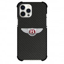 Bentley Arnage Red Label Phone Case For iPhone Samsung Galaxy Pixel OnePlus Vivo Xiaomi Asus Sony Motorola Nokia - Bentley Arnage Red Label Logo On Traditional Black Charcoal Carbon Fiber Background