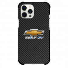 Chevrolet Bolt EV Phone Case For iPhone Samsung Galaxy Pixel OnePlus Vivo Xiaomi Asus Sony Motorola Nokia - Chevrolet Bolt EV Logo On Traditional Black Charcoal Carbon Fiber Background