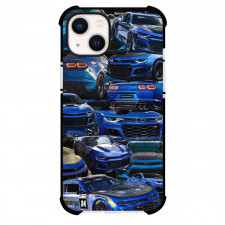 Chevrolet Camaro Phone Case For iPhone Samsung Galaxy Pixel OnePlus Vivo Xiaomi Asus Sony Motorola Nokia - Chevrolet Camaro Blue Collage Poster
