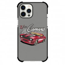 Chevrolet Camaro Z28 Phone Case For iPhone Samsung Galaxy Pixel OnePlus Vivo Xiaomi Asus Sony Motorola Nokia - Chevrolet Camaro Z28 Red Color Illustration Art On Gray Background