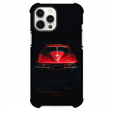 Chevrolet Corvette StingRay Phone Case For iPhone Samsung Galaxy Pixel OnePlus Vivo Xiaomi Asus Sony Motorola Nokia - Chevrolet Corvette StingRay Red Rear View On Dark Background