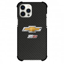 Chevrolet Tahoe Z71 Phone Case For iPhone Samsung Galaxy Pixel OnePlus Vivo Xiaomi Asus Sony Motorola Nokia - Chevrolet Tahoe Z71 Logo On Traditional Black Charcoal Carbon Fiber Background