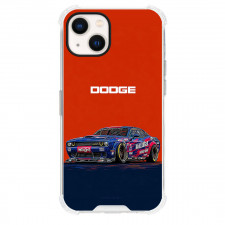 Dodge Challenger SRT Phone Case For iPhone Samsung Galaxy Pixel OnePlus Vivo Xiaomi Asus Sony Motorola Nokia - Dodge Challenger Drift Car Illustration Art On Red Background