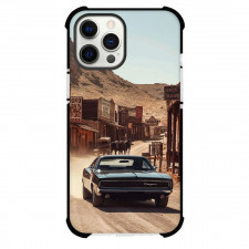 1969 Dodge Charger Phone Case For iPhone Samsung Galaxy Pixel OnePlus Vivo Xiaomi Asus Sony Motorola Nokia - 1969 Dodge Charger On Vintage Desert Town Poster