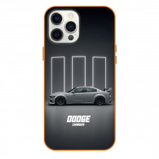 2020 Dodge Charger SRT Hellcat Phone Case For iPhone Samsung Galaxy Pixel OnePlus Vivo Xiaomi Asus Sony Motorola Nokia - 2020 Dodge Charger SRT Hellcat Grey On Neon Background