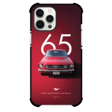 Ford Phone Case For iPhone and Samsung Galaxy Devices - Ford Mustang 1965 Red Fastback Art Poster