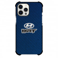 Hyundai XRT Series Phone Case For iPhone Samsung Galaxy Pixel OnePlus Vivo Xiaomi Asus Sony Motorola Nokia - Hyundai XRT Series Logo On Blue Carbon Fiber Background