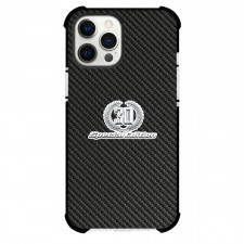 Lamborghini Diablo SE30 Phone Case For iPhone Samsung Galaxy Pixel OnePlus Vivo Xiaomi Asus Sony Motorola Nokia - Lamborghini Diablo SE30 Logo On Traditional Black Charcoal Carbon Fiber Background