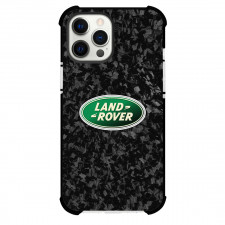 Land Rover Phone Case For iPhone Samsung Galaxy Pixel OnePlus Vivo Xiaomi Asus Sony Motorola Nokia - Land Rover Logo On Forged Carbon Fiber Background