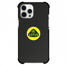 Lotus Phone Case For iPhone Samsung Galaxy Pixel OnePlus Vivo Xiaomi Asus Sony Motorola Nokia - Lotus Logo On Traditional Black Charcoal Carbon Fiber Background