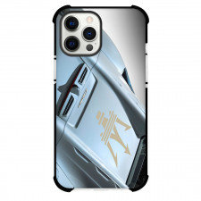 Maserati Phone Case For iPhone and Samsung Galaxy Devices - Maserati MC20 Silver Back Front View Poster