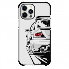 Mitsubishi Phone Case For iPhone and Samsung Galaxy Devices - Mitsubishi Lancer Evo Rear View Illustration