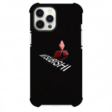 Mitsubishi Phone Case For iPhone and Samsung Galaxy Devices - Mitsubishi Logo On Black Background