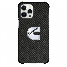 Nissan Titan Cummins Phone Case For iPhone Samsung Galaxy Pixel OnePlus Vivo Xiaomi Asus Sony Motorola Nokia - Nissan Titan Cummins Logo On Traditional Black Charcoal Carbon Fiber Background