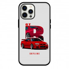 Nissan Phone Case For iPhone and Samsung Galaxy Devices - Nissan Skyline GTR R34 Red Illustration Art
