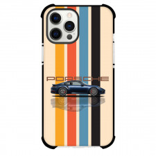 Porsche Phone Case For iPhone and Samsung Galaxy Devices - Porsche 911 Blue Car On Stripe Background