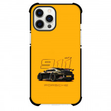 Porsche Case For iPhone Samsung Galaxy Pixel OnePlus Vivo Xiaomi Asus Sony Motorola Nokia - Black 911 Yellow Background
