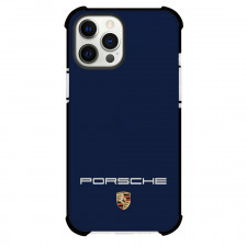 Porsche Case For iPhone Samsung Galaxy Pixel OnePlus Vivo Xiaomi Asus Sony Motorola Nokia - Font and Logo Navy Blue Background