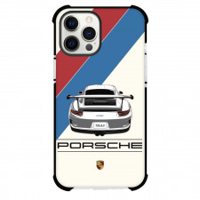 Porsche Case For iPhone Samsung Galaxy Pixel OnePlus Vivo Xiaomi Asus Sony Motorola Nokia - White 911 Cartoon Art Red Blue Stripe