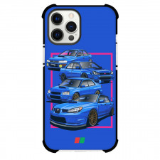 Subaru Phone Case For iPhone and Samsung Galaxy Devices - Subaru Impreza WRX Blue Illustration Art