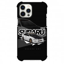 Subaru Phone Case For iPhone and Samsung Galaxy Devices - Subaru Impreza WRX STI White Illustration Art
