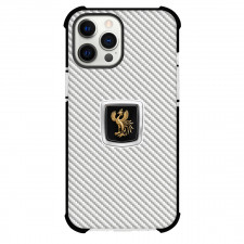 Toyota Century Phone Case For iPhone Samsung Galaxy Pixel OnePlus Vivo Xiaomi Asus Sony Motorola Nokia - Toyota Century Logo On Silver Gray Carbon Fiber Background
