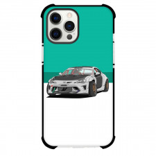 Toyota Phone Case For iPhone and Samsung Galaxy Devices - Toyota GT86 Modified Illustration On Green And White Background