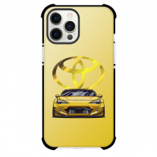 Toyota Phone Case For iPhone and Samsung Galaxy Devices - Toyota GT86 Yellow Illustration On Golden Logo