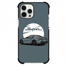 Toyota Phone Case For iPhone and Samsung Galaxy Devices - Toyota Supra MK5 Illustration Gray Background