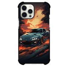 Toyota Phone Case For iPhone and Samsung Galaxy Devices - Toyota Supra Black Illustration Art