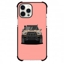 Toyota Phone Case For iPhone and Samsung Galaxy Devices - Toyota Tacoma Front View Illustration On Pink Background