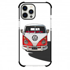 Volkswagen Phone Case For iPhone and Samsung Galaxy Devices - Volkswagen T1 Van Front View Illustration Art