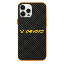 De Vinci Phone Case For iPhone Samsung Galaxy Pixel OnePlus Vivo Xiaomi Asus Sony Motorola Nokia - De Vinci Bike Brand Logo On Carbon Fiber Background