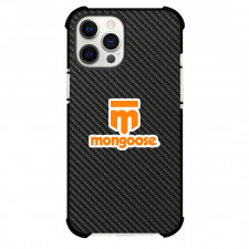 Mongoose Phone Case For iPhone Samsung Galaxy Pixel OnePlus Vivo Xiaomi Asus Sony Motorola Nokia - Mongoose Bike Brand Logo On Carbon Fiber Background
