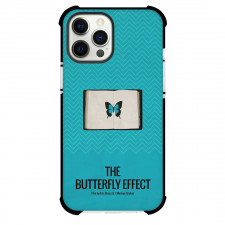 The Butterfly Effect Phone Case For iPhone and Samsung Galaxy Devices - The Butterfly Effect Poster Cyan Background
