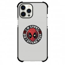 Deadpool Phone Case For iPhone and Samsung Galaxy Devices - Deadpool Im Sorry Did I Offend Round Sticker