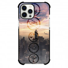 Divergent For iPhone Samsung Galaxy Pixel OnePlus Vivo Xiaomi Asus Sony Motorola Nokia - Factions Logo CIty Background