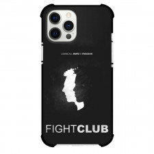 Fight Club Phone Case For iPhone and Samsung Galaxy Devices - Fight Club Brad Pitt And Edward Norton Silhouette Background Poster