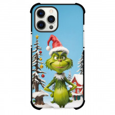 The Grinch Phone Case For iPhone Samsung Galaxy Pixel OnePlus Vivo Xiaomi Asus Sony Motorola Nokia - The Grinch Wear Santa Hat And Standing On Stanta Tree Background